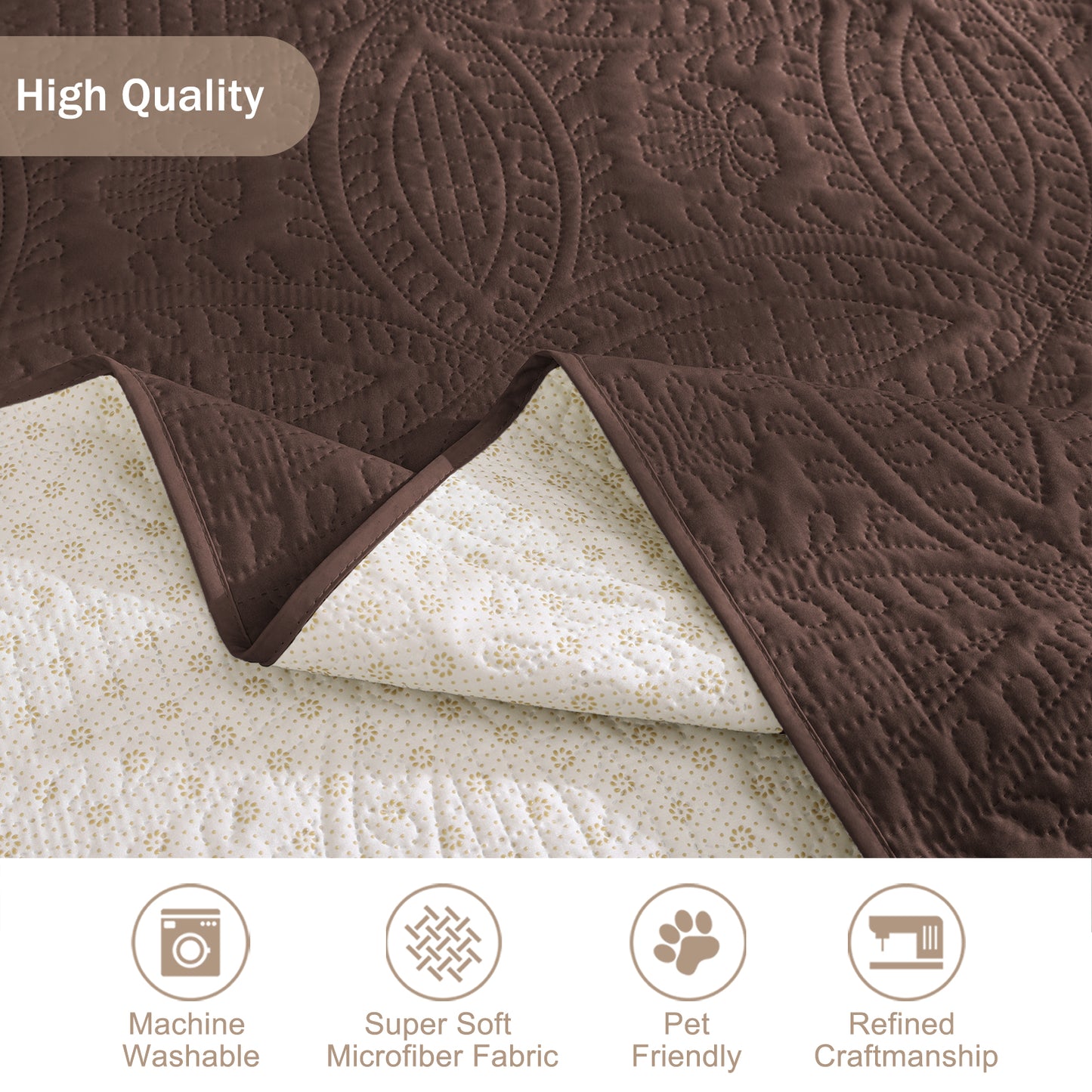 Brown Recliner Cover - Recliner 26inch (Chocolate)