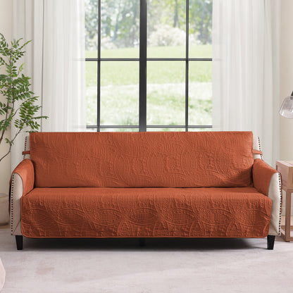 Burnt Orange Sofa Cover - Large Sofa 68inch  (Burnt Orange)
