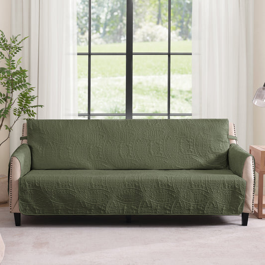 Olive Green Loveseat Cover - Loveseat 48inch  (Olive Green)