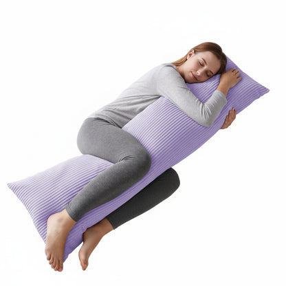 Soft Plush Body Pillow Case - 20x54inch (Set of 1, Purple)