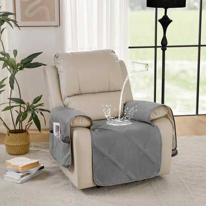 Backless Recliner Chair Cover - Recliner 22inch  (Cool Gray)
