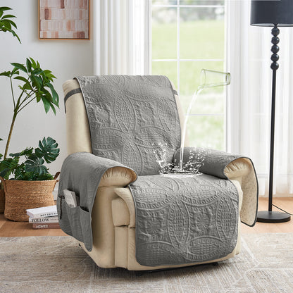 Gray Recliner Cover - Recliner 26inch  (Cool Gray)