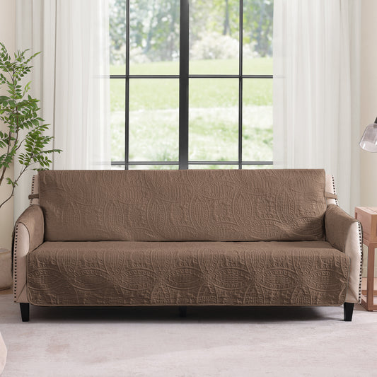 Toffee Loveseat Cover - Loveseat 56inch  (Raw Umber)