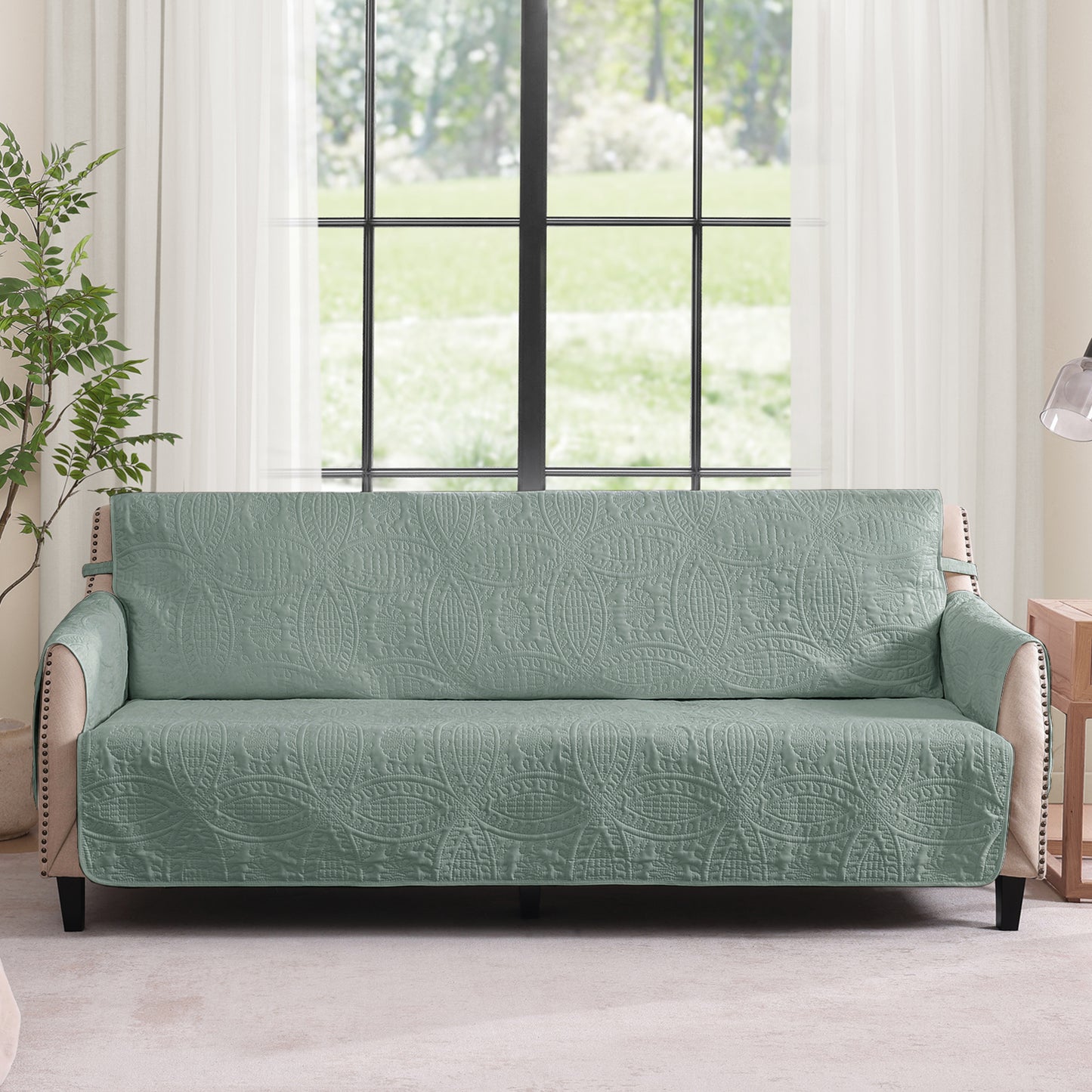 Sage Blue Loveseat Cover - Loveseat 48inch  (Sage Blue)