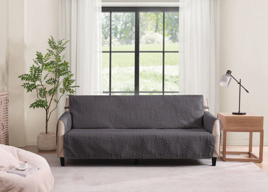 Soft Gray Loveseat Cover - Loveseat 56inch  (Gray)
