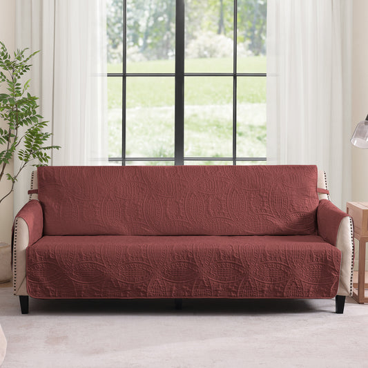 Red Loveseat Cover - Loveseat 56inch  (Red)