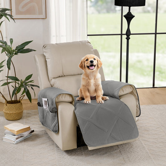 Backless Recliner Chair Cover - Recliner 22inch  (Cool Gray)