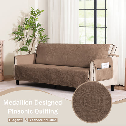 Toffee Loveseat Cover - Loveseat 56inch  (Raw Umber)