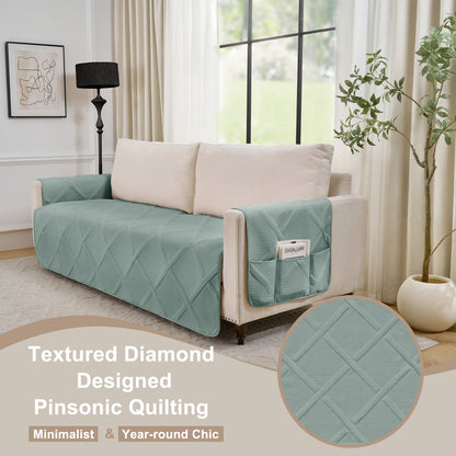 Backless Couch Cover for Dogs - Large Sofa 68inch  (Sage Green)