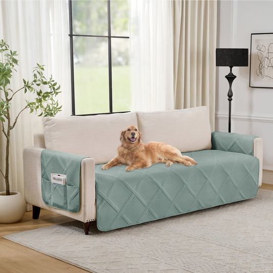 Backless Couch Cover for Dogs - Large Sofa 68inch  (Sage Green)