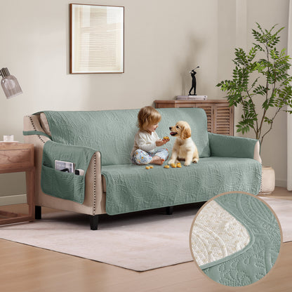Sage Blue Loveseat Cover - Loveseat 48inch  (Sage Blue)