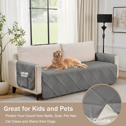 Backless Couch Cover  - Cool Gray