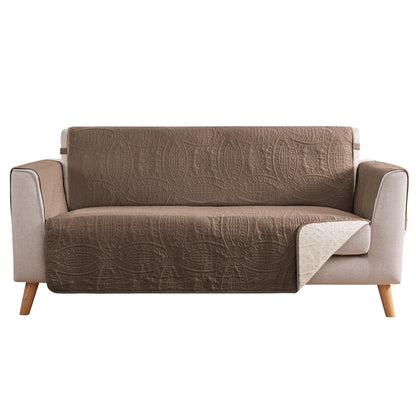 Toffee Loveseat Cover - Loveseat 56inch  (Raw Umber)