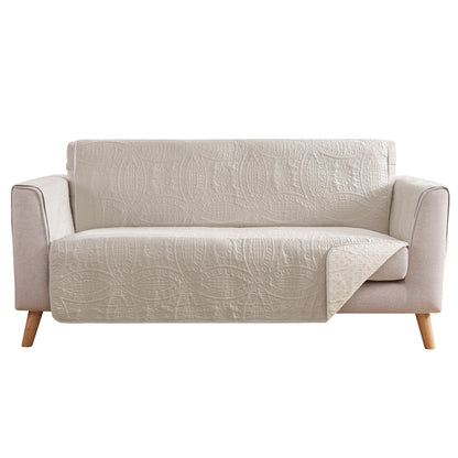 Beige Loveseat Cover - Loveseat 56inch  (Beige Cream)