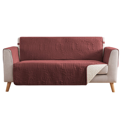 Quilted Grand Sofa Cover - Grand Sofa 88inch  (Red)