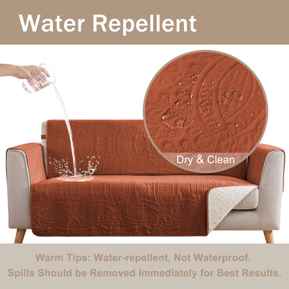 Burnt Orange Sofa Cover - Large Sofa 68inch  (Burnt Orange)