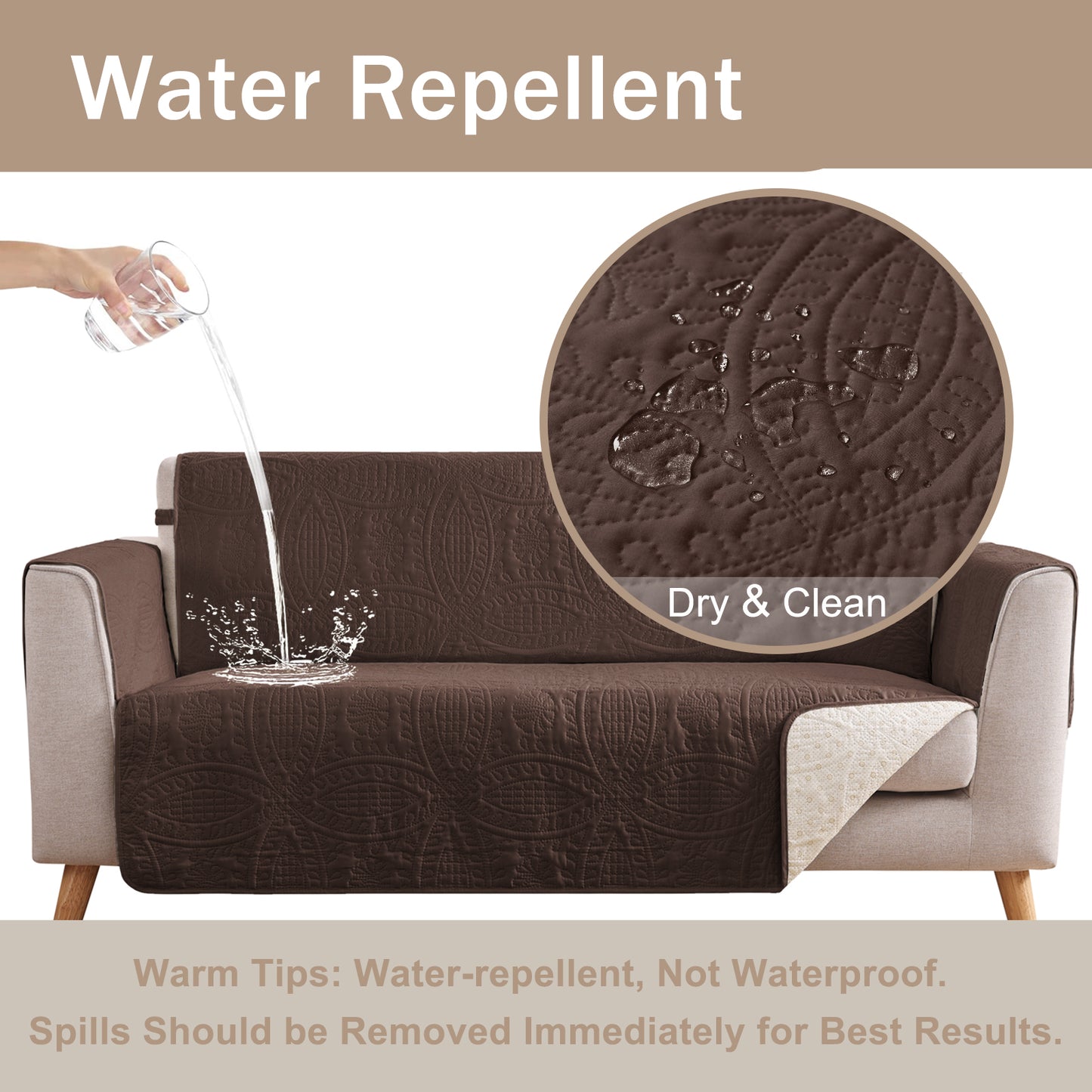 Brown Recliner Cover - Recliner 26inch  (Chocolate)