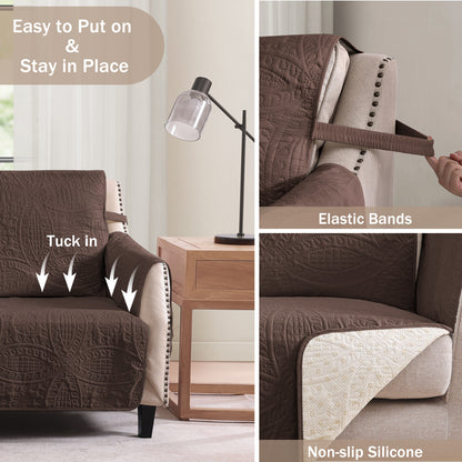 Brown Recliner Cover - Recliner 26inch  (Chocolate)