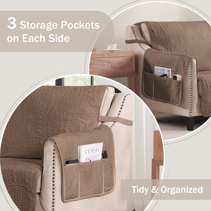 Toffee Loveseat Cover - Loveseat 56inch  (Raw Umber)