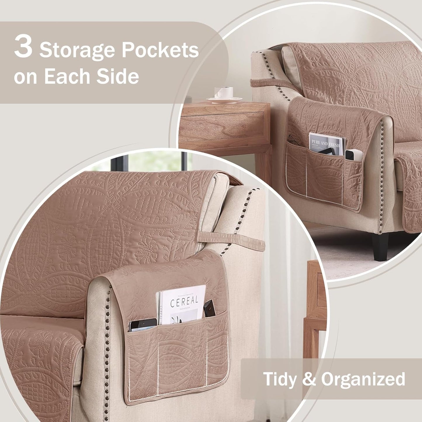Loveseat Cover - Loveseat 48inch  (Dusty Pink)