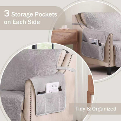 Quilted Sofa Cover - Cloud Purple