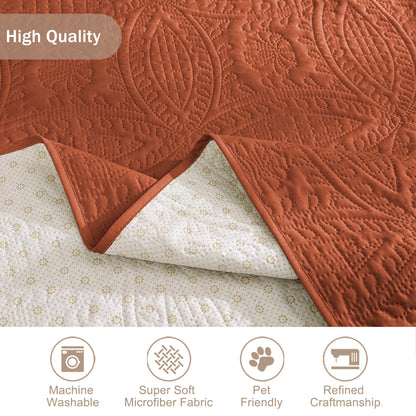 Burnt Orange Sofa Cover - Large Sofa 68inch  (Burnt Orange)