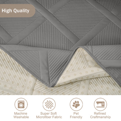 Backless Couch Cover  - Cool Gray