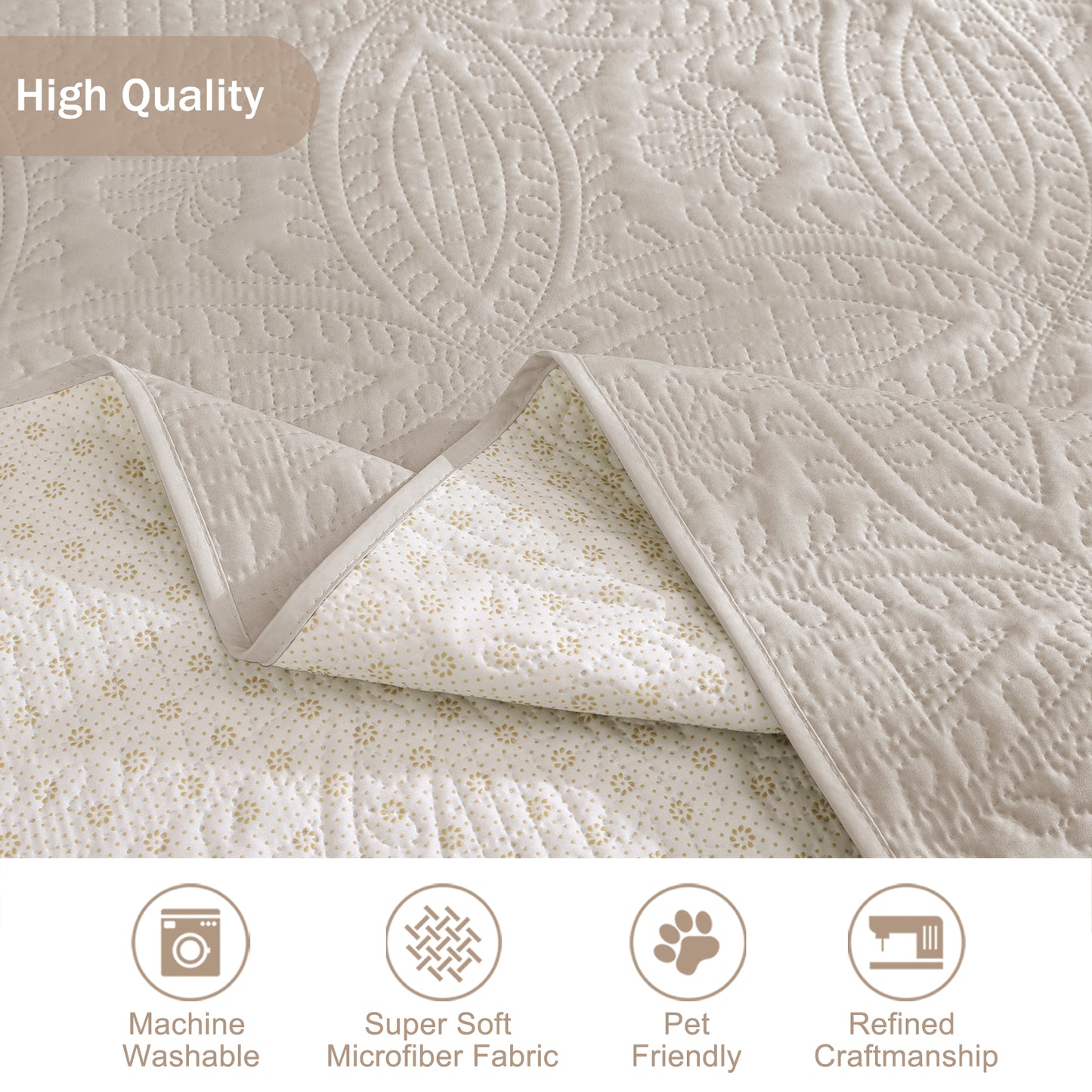 Beige Loveseat Cover - Loveseat 56inch  (Beige Cream)