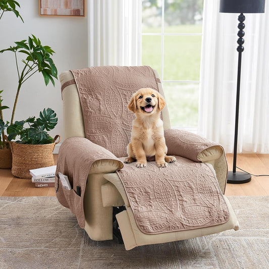 Quilted Recliner Cover - Recliner 22inch  (Dusty Pink)