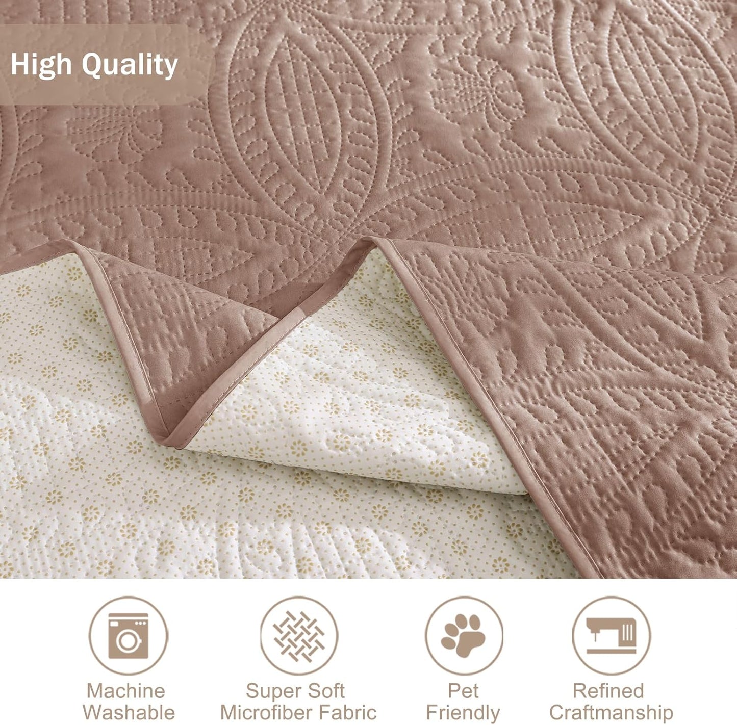 Loveseat Cover - Loveseat 48inch  (Dusty Pink)