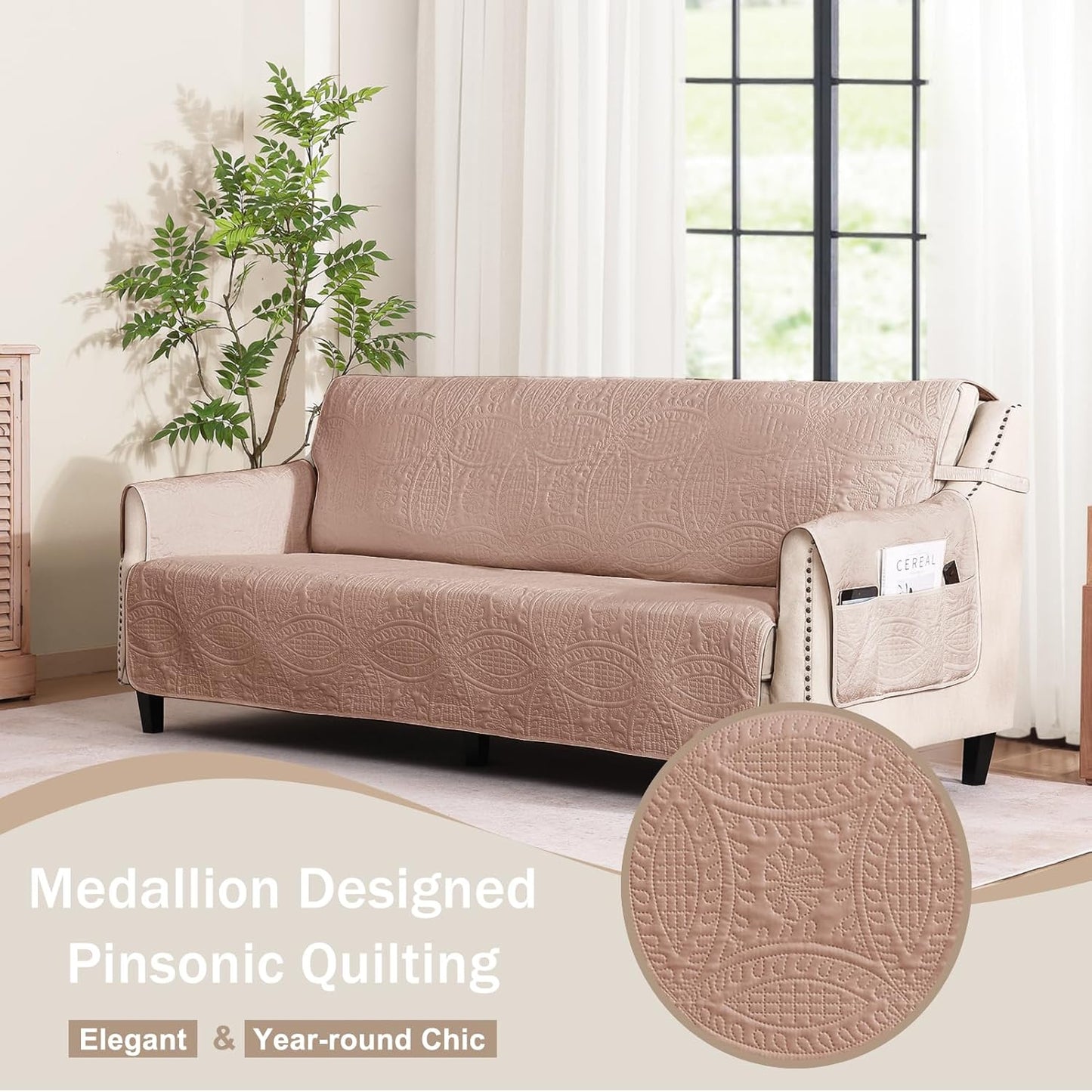 Loveseat Cover - Loveseat 48inch  (Dusty Pink)