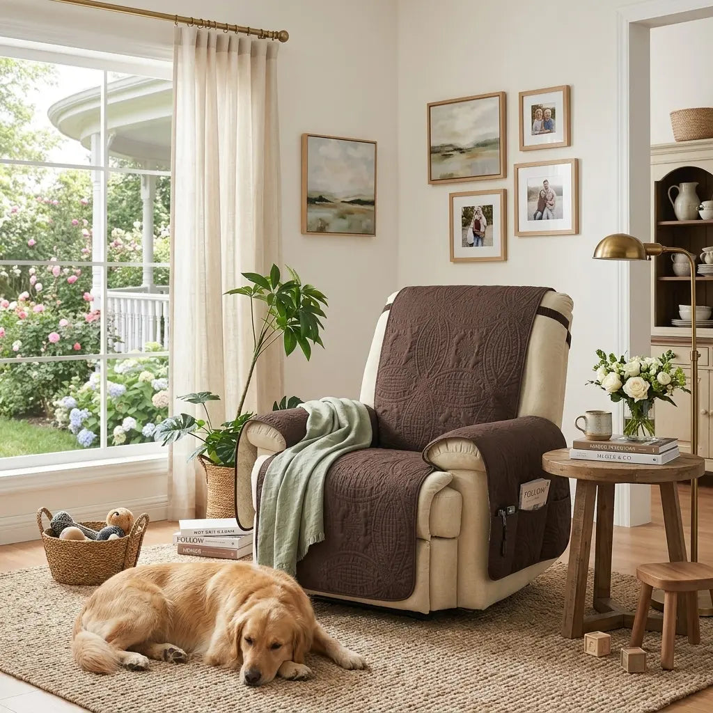 Brown Recliner Cover - Recliner 26inch  (Chocolate)